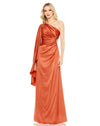 Formal Dresses Long One Shoulder Formal Dress Rust