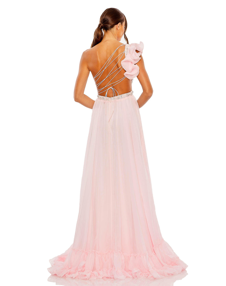Prom Dresses Long Formal One Shoulder Prom Dress Pink