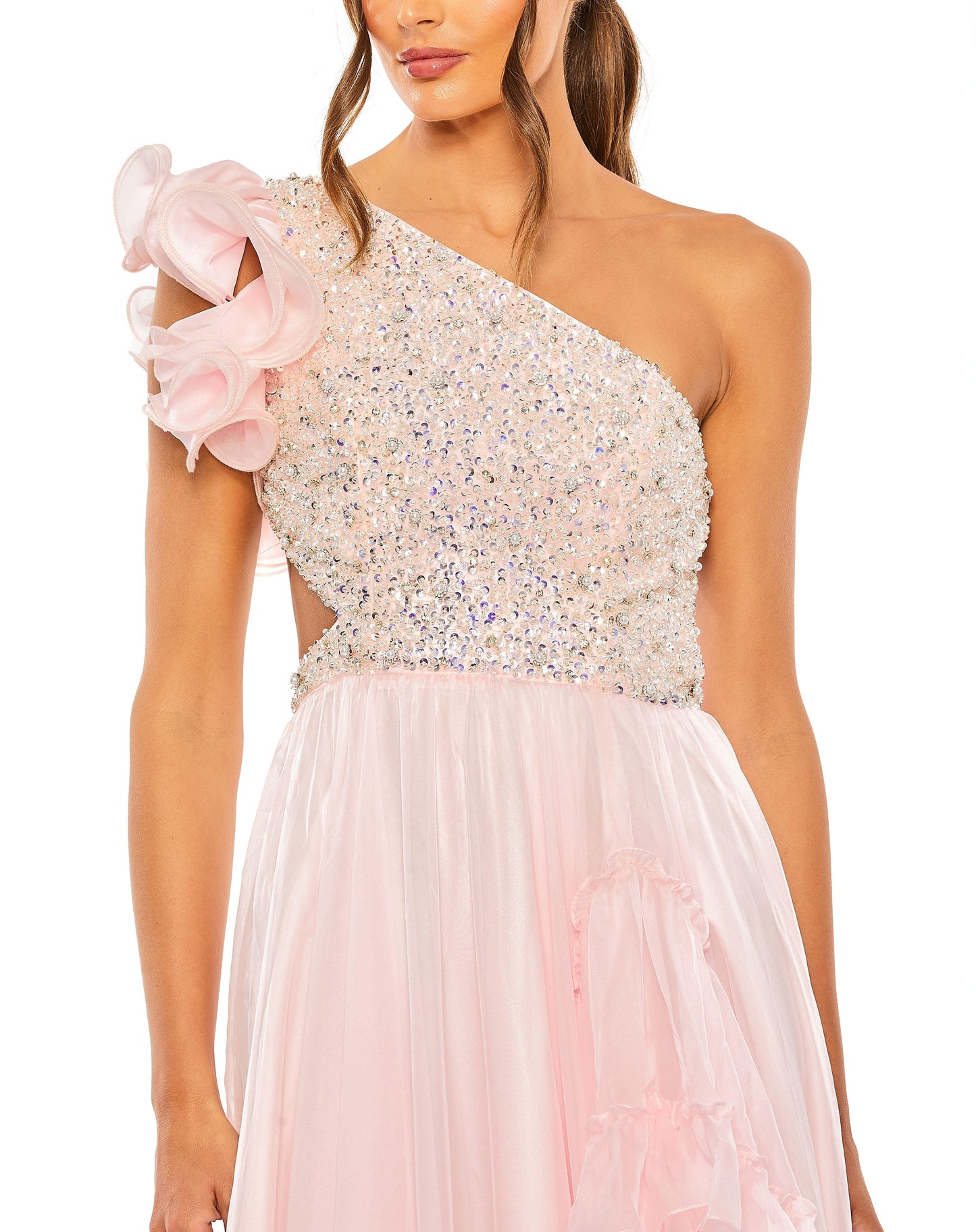 Prom Dresses Long Formal One Shoulder Prom Dress Pink