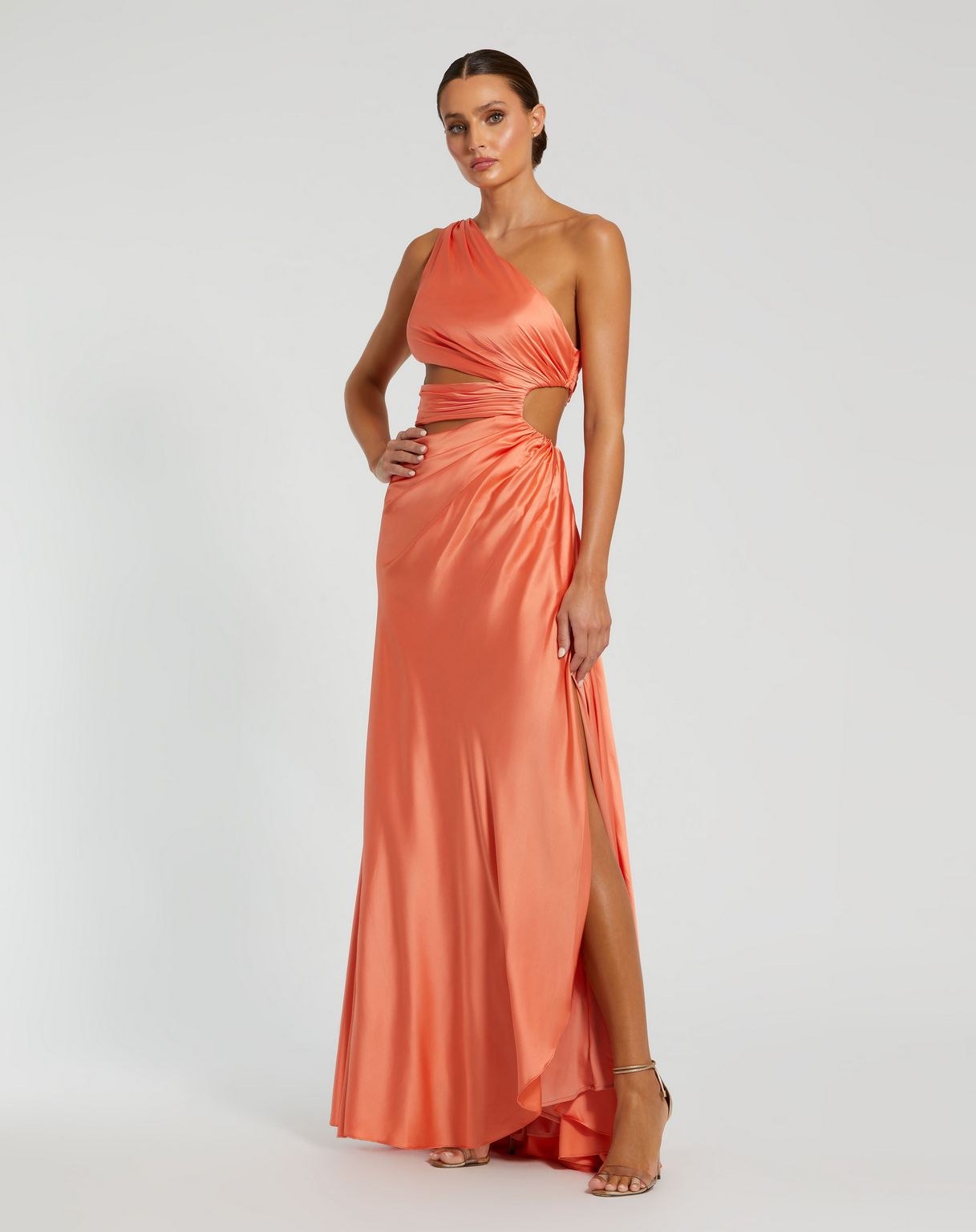 Prom Dresses High Low Formal Prom Gown Orange
