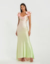 Prom Dresses Fitted Long Formal Ruffle Ombre Prom Dress Pink Lemonade
