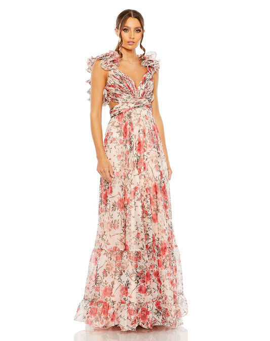 Prom Dresses Long Floral Evening Formal Prom Dress Rose Multi