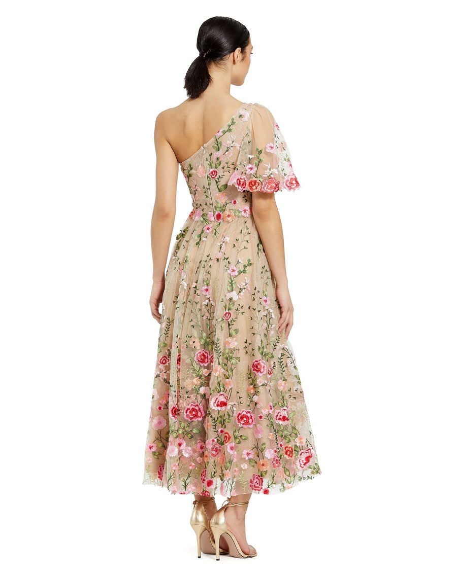 Formal Dresses Long Floral A Line Prom Formal Dress Pink Multi