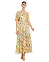 Formal Dresses Long Floral A Line Prom Formal Dress Yellow Multi