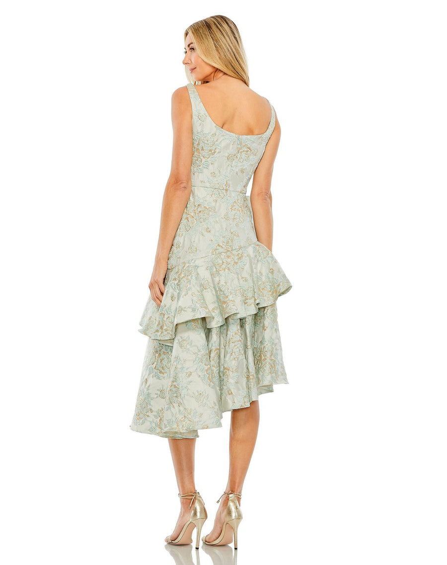 Cocktail Dresses High Low Floral Printed Cocktail Dress French Blue