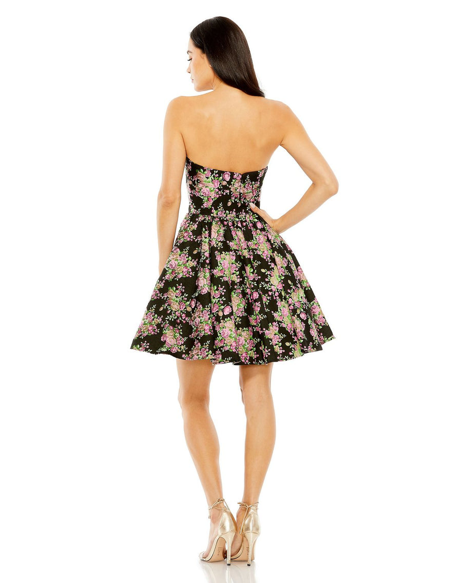 Cocktail Dresses Short A Line Cocktail Mini Dress Black Multi