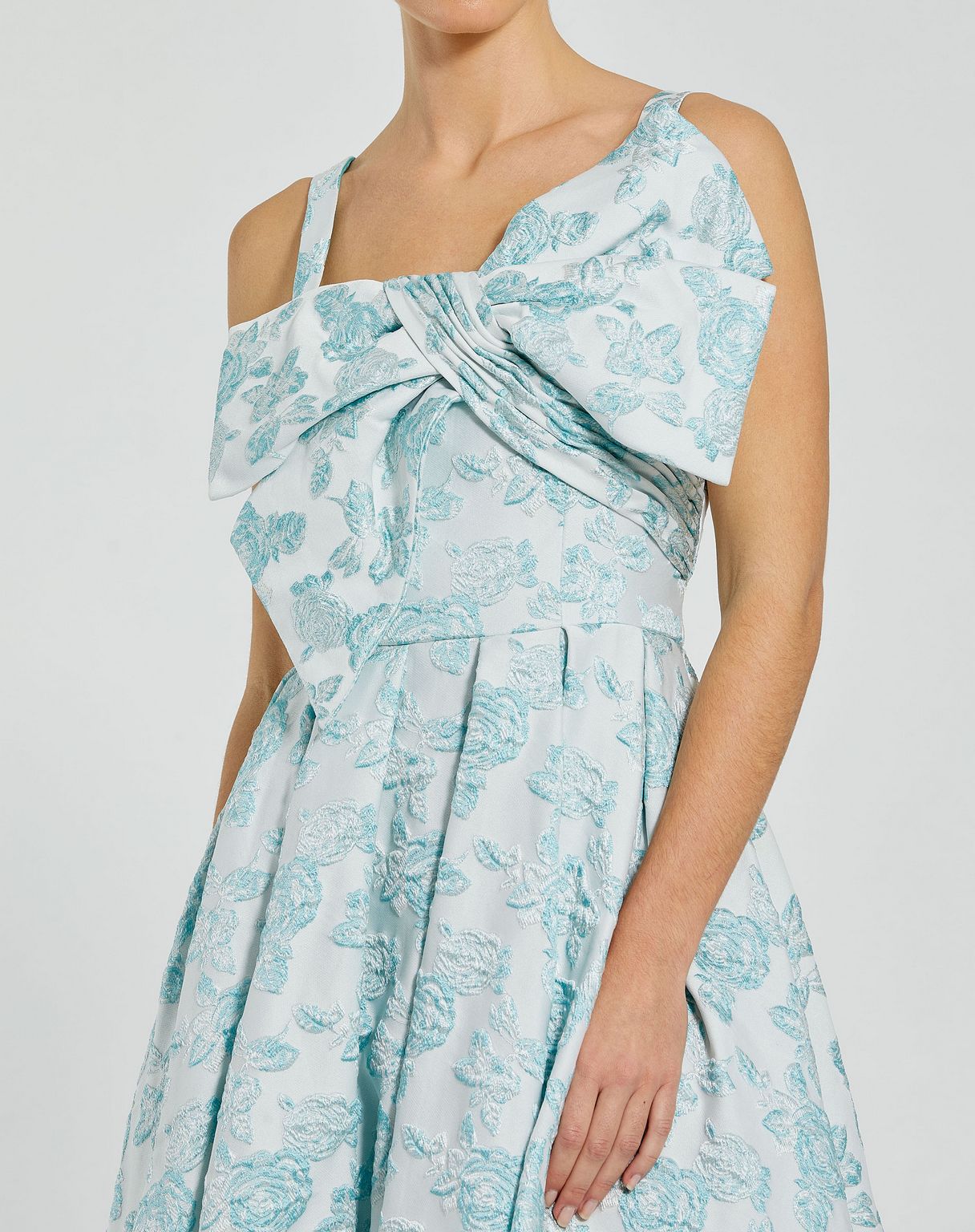 Cocktail Dresses Tea Length Floral Midi Cocktail Dress Seafoam