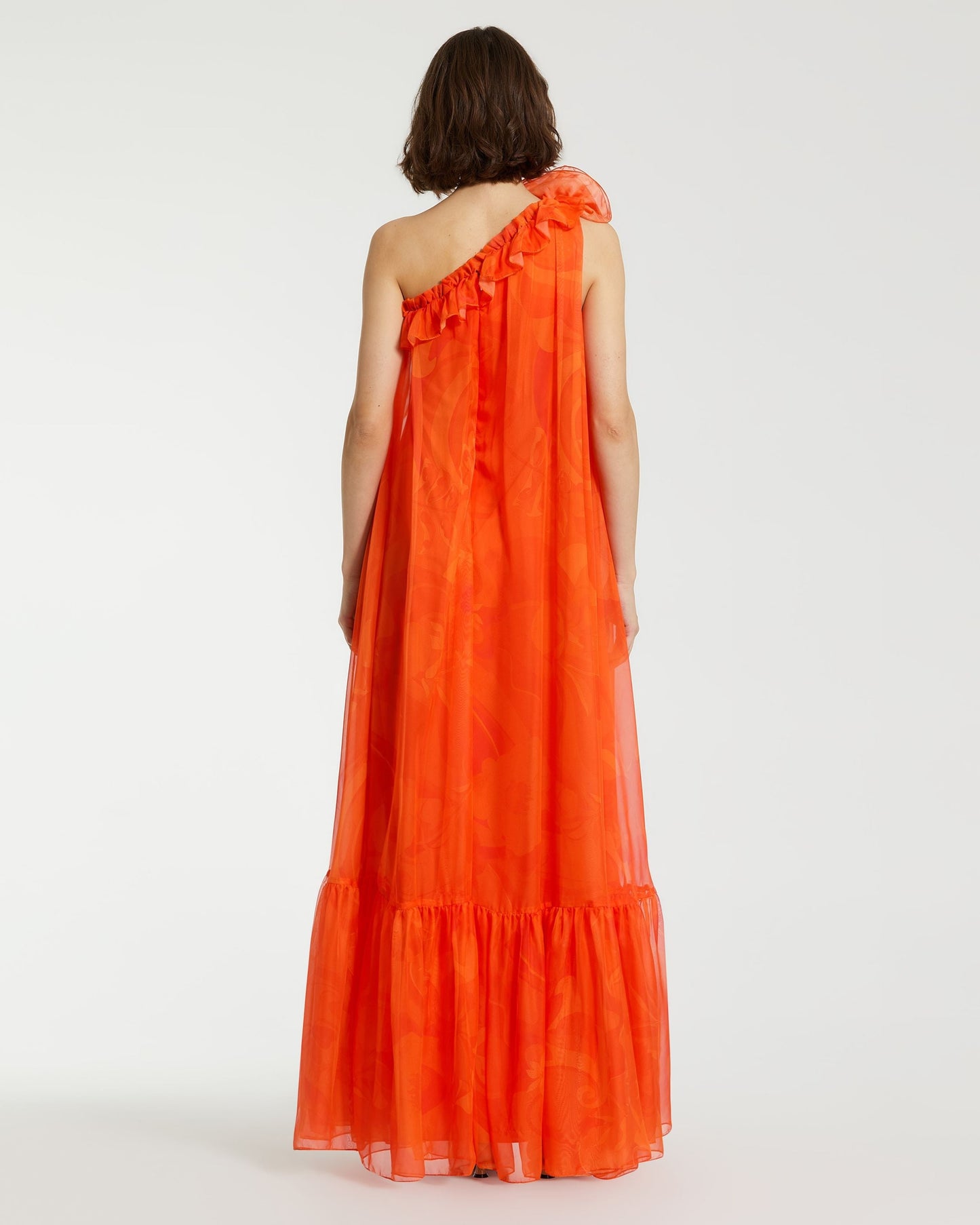 Formal Dresses Long Rose Ruffle Formal Prom Dress Sunset Multi