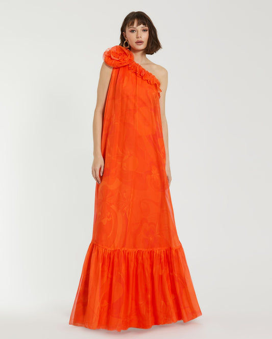 Formal Dresses Long Rose Ruffle Formal Prom Dress Sunset Multi