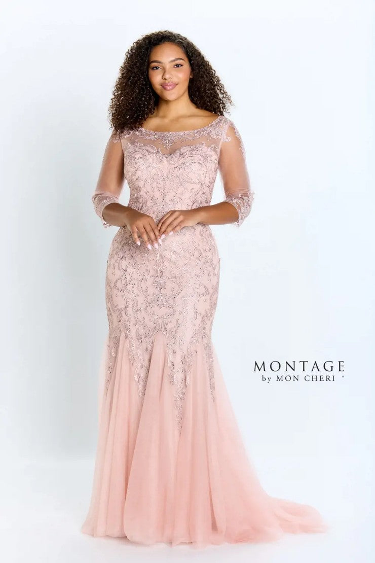 Formal Dresses Long Metallic Lace Fit Formal Dress English Rose
