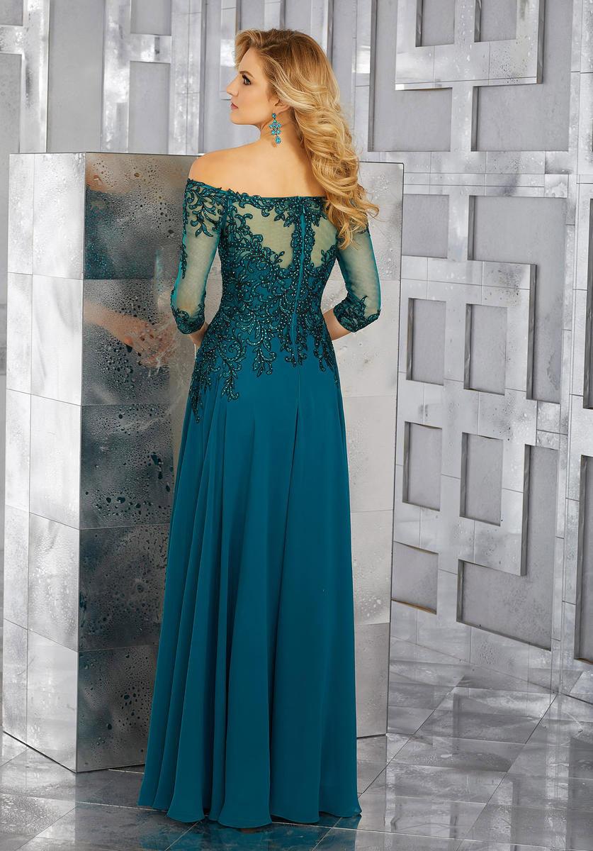 MGNY Madeline Gardner New York 71621 Long Plus Size Mother of the Bride Dress