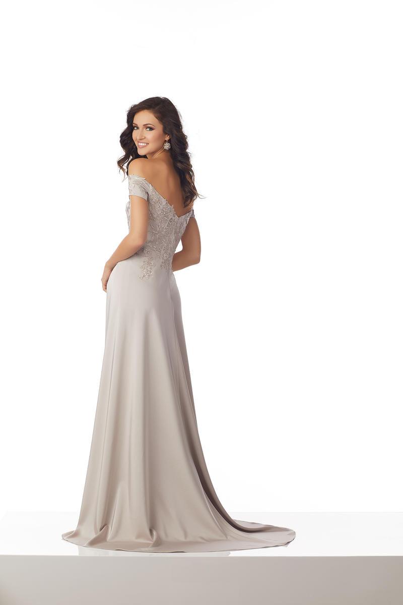 71834 MGNY Madeline Gardner New York Long Off Shoulder Formal Dress