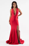 Prom Dresses Long Prom Formal High Slit Dress Red