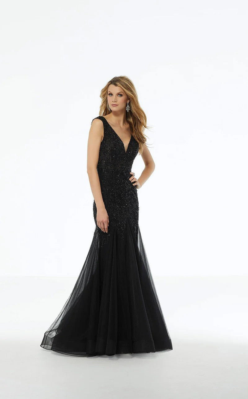 Formal Dresses Beaded Long Formal Evening Dress Black
