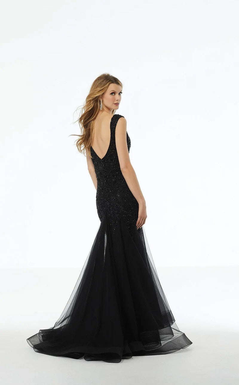 Formal Dresses Beaded Long Formal Evening Dress Black