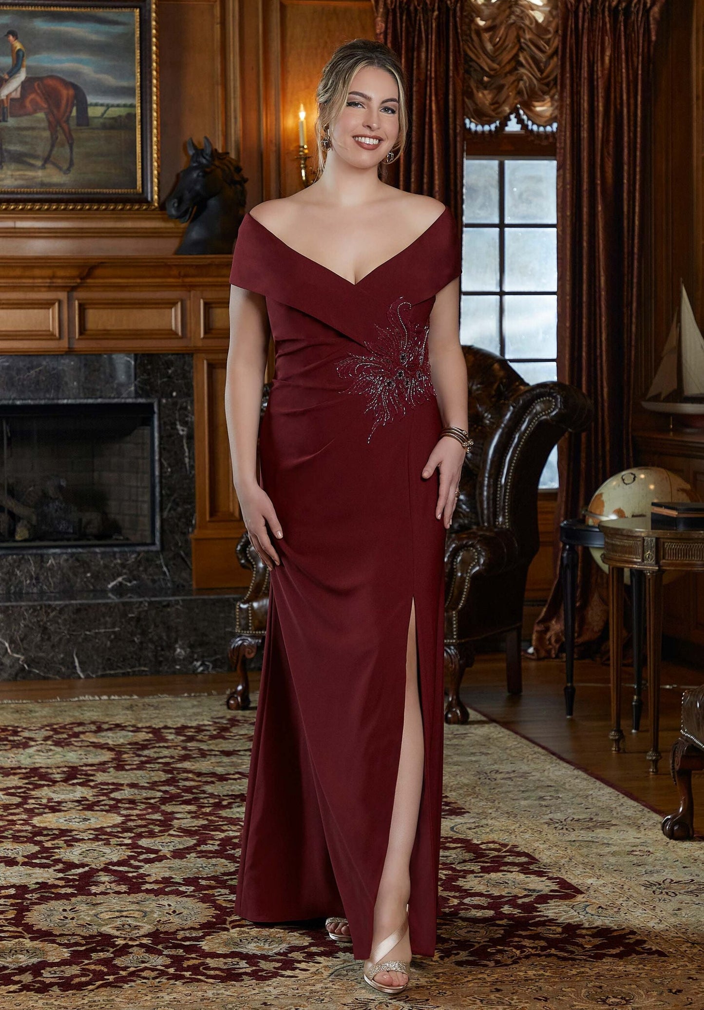 فستان رسمي طويل من MGNY Madeline Gardner، نيويورك 72406