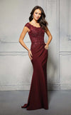 Formal Dresses Sequin Long Formal Evening Lace Dress Wine