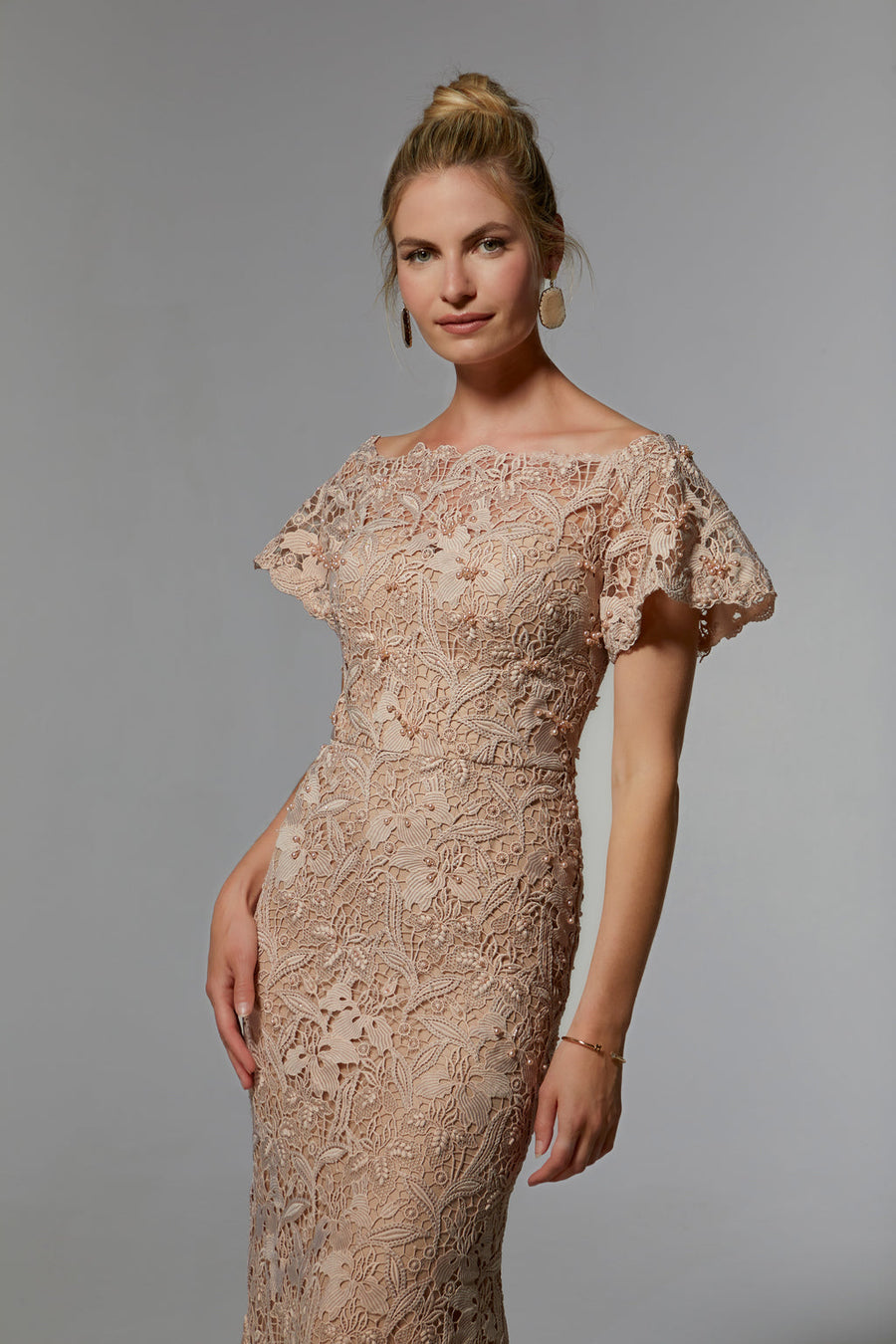 Mother of the Bride Dresses Long Sleeve Formal Evening Mother of the Bride Dress Champagne