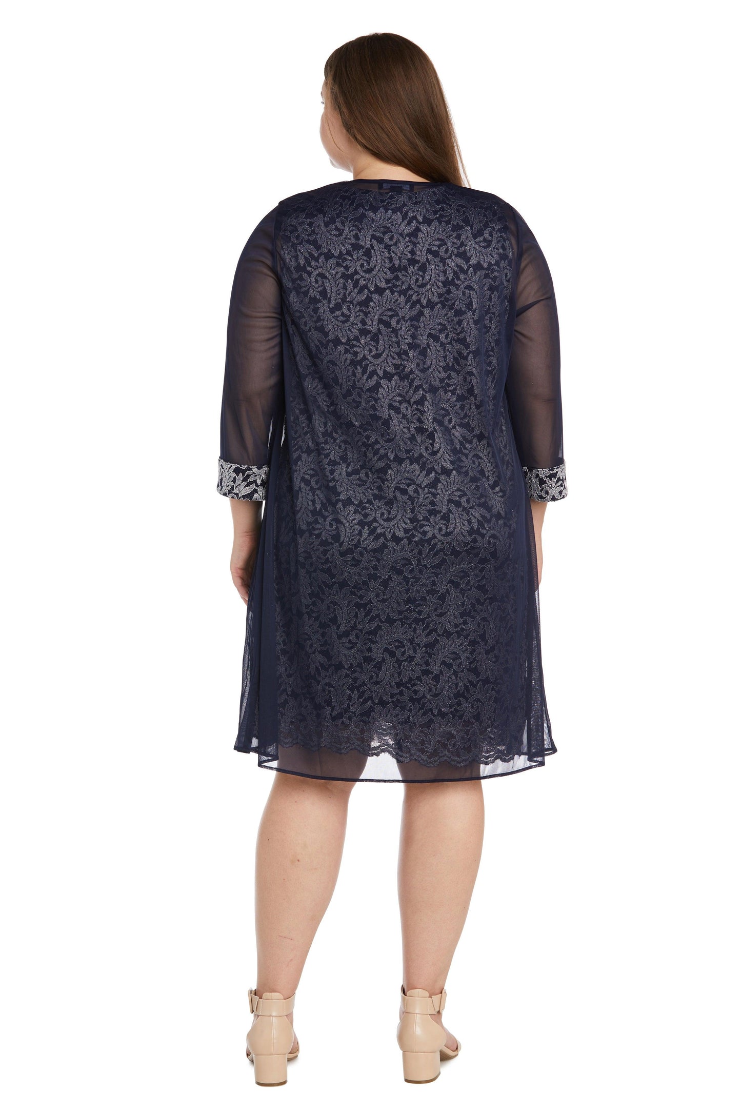 فستان قصير بجاكيت مقاس كبير من R&M Richards 7312W