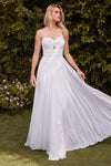 Wedding Dresses Long Simple A Line Wedding Dress Off White