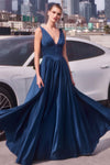 Prom Dresses Long Formal Prom A Line Dress  Navy