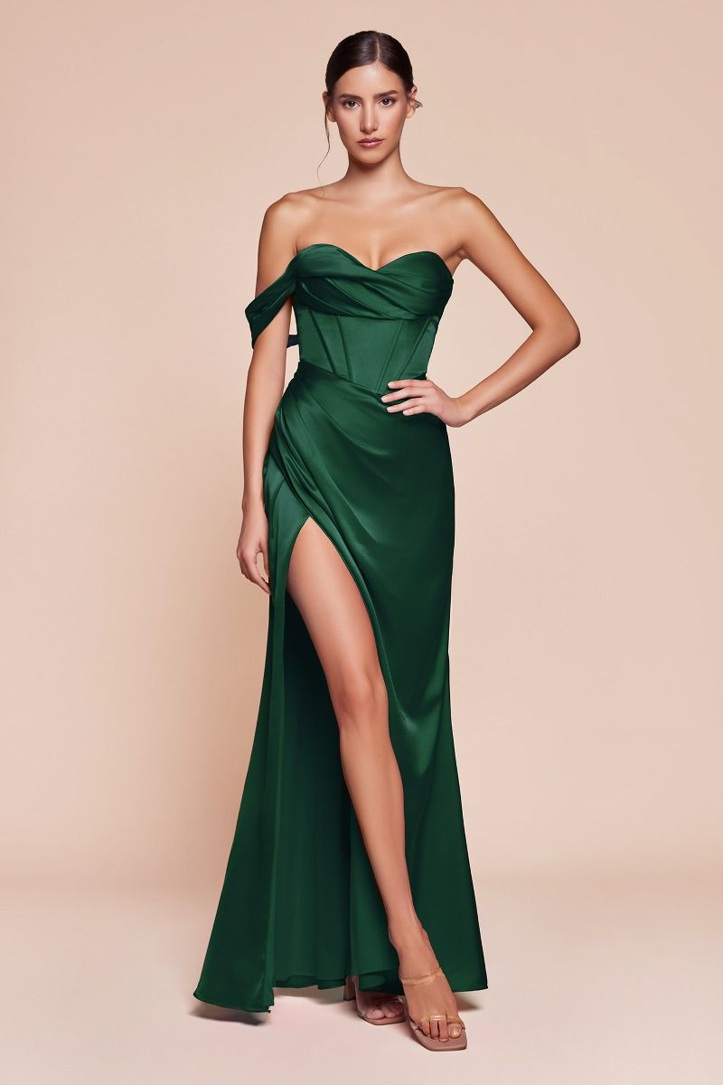 Prom Dresses Long Fitted Corset Formal Prom Dress Emerald