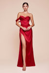 Prom Dresses Long Fitted Corset Formal Prom Dress Red
