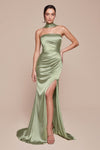 Prom Dresses Long Formal Fitted Prom Evening Dress Sage