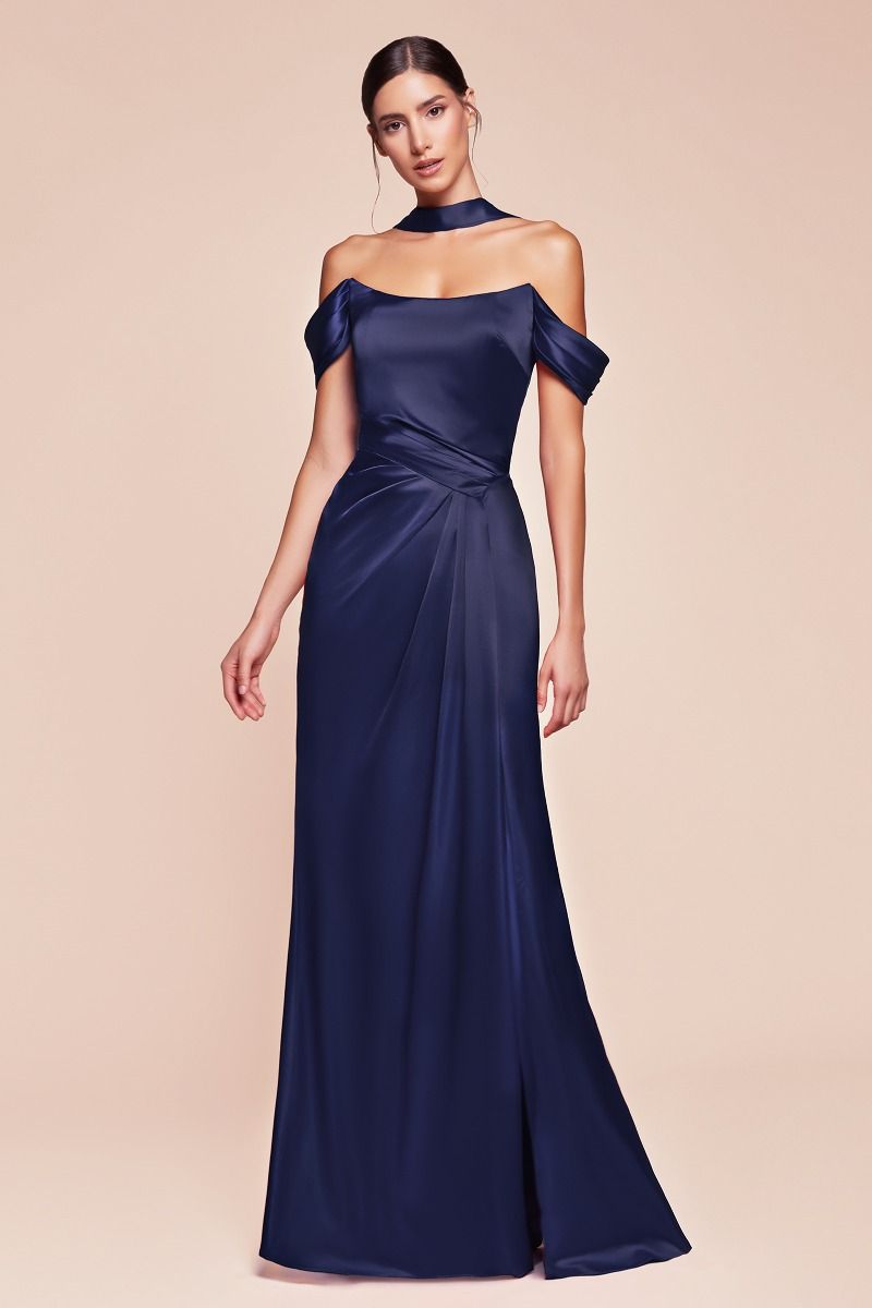 Prom Dresses Long Formal Evening Prom Slit Dress Navy