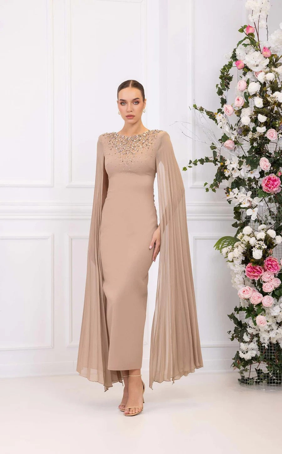 Formal Dresses Long Formal Evening Dress Beige