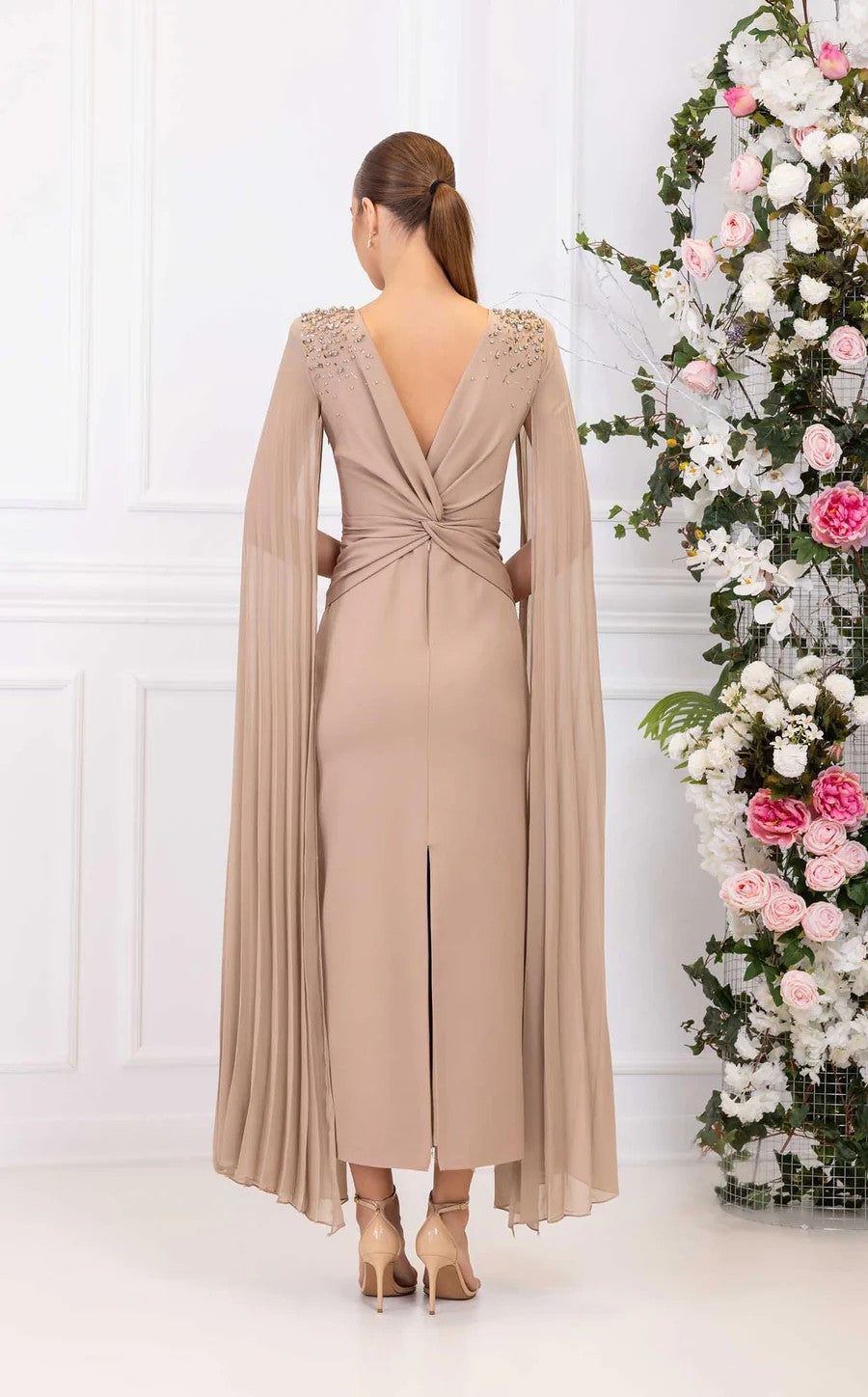 Formal Dresses Long Formal Evening Dress Beige