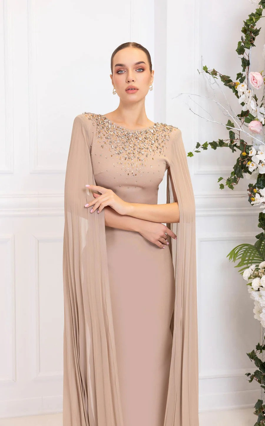 Formal Dresses Long Formal Evening Dress Beige