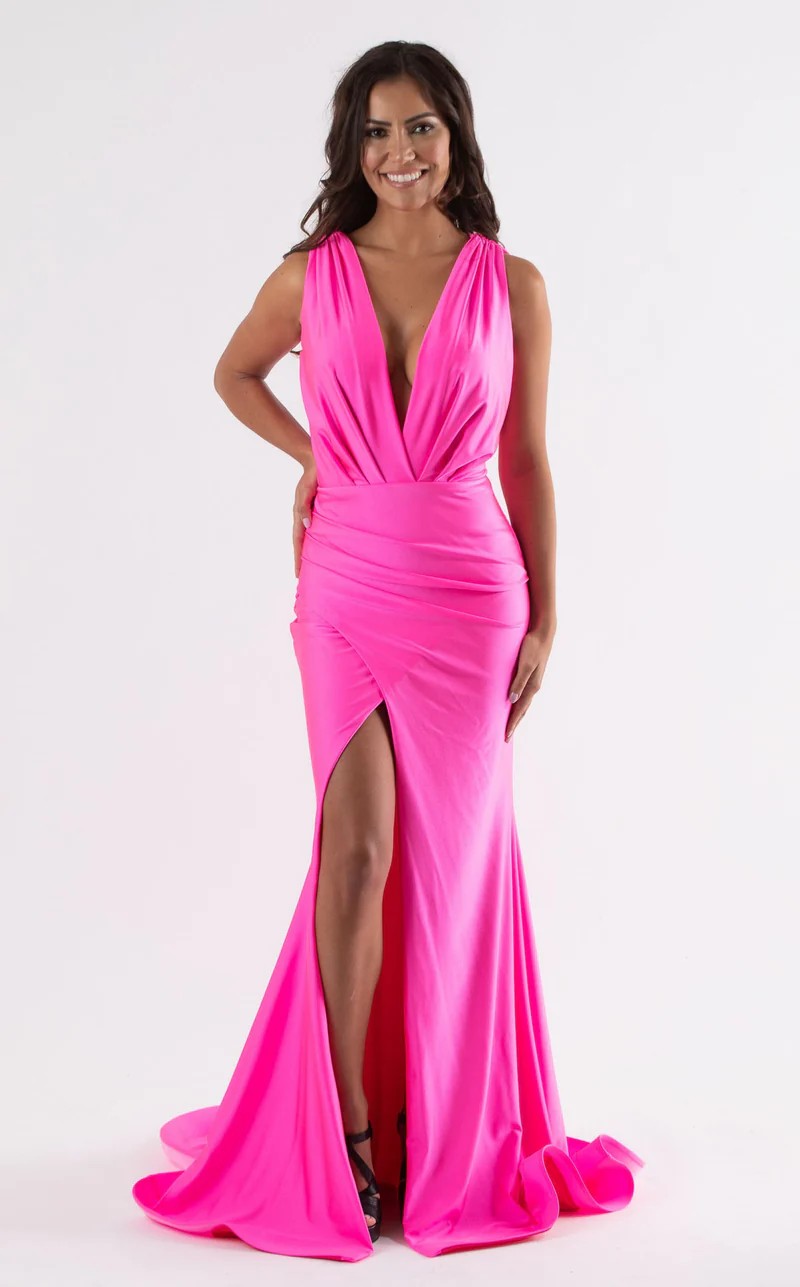 Prom Dresses Prom Long Formal Fitted High Slit Evening Dress