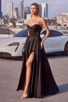 Prom Dresses Prom A Line Long Formal Corset Dress Black