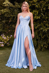 Prom Dresses Prom A Line Long Formal Corset Dress Lt Blue