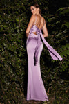 فستان سهرة طويل من الساتان من LaDivine CD7487