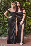 Prom Dresses Plus Size Long Off Shoulder Evening Gown Black