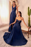 Prom Dresses Long A Line Prom Formal Gown Navy