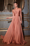Prom Dresses Long A Line Prom Formal Gown Rose Gold