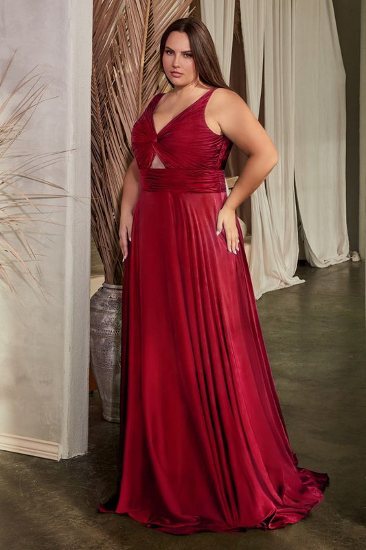 Plus Size Dresses Long A Line Formal Plus Size Evening Dress Burgundy