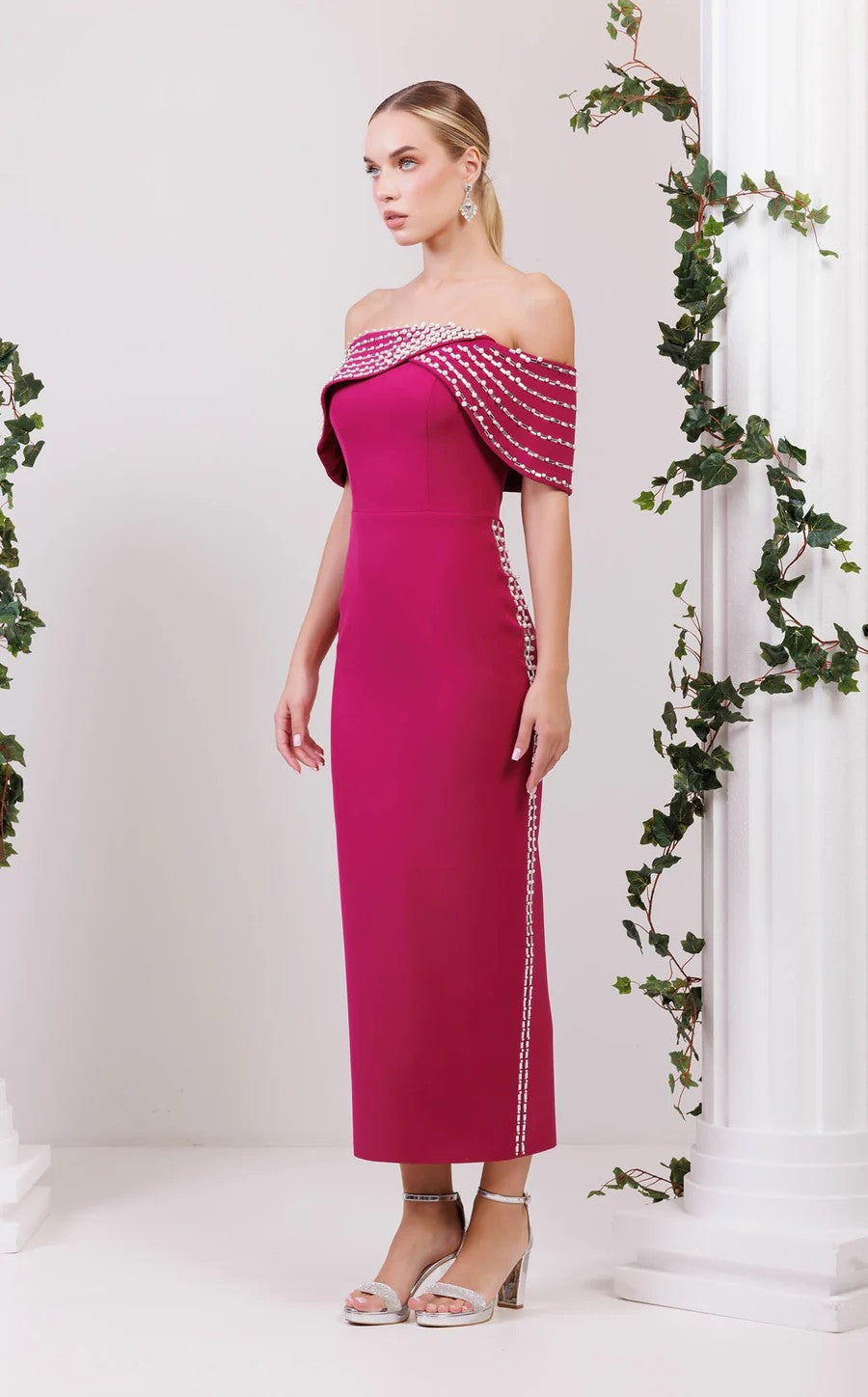 Prom Dresses Formal Long Beaded Prom Dress Fuchsia