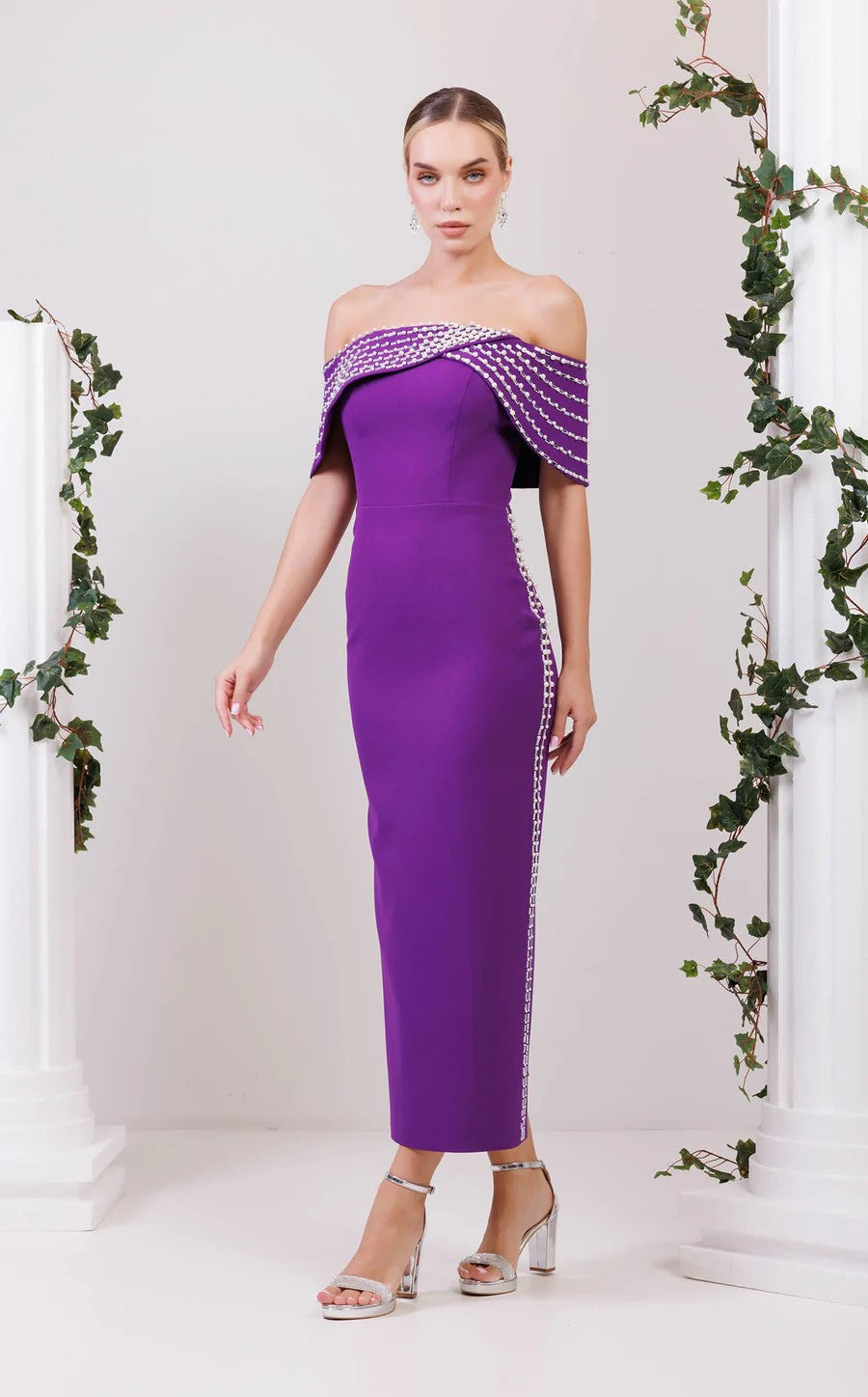 Prom Dresses Formal Long Beaded Prom Dress Purple