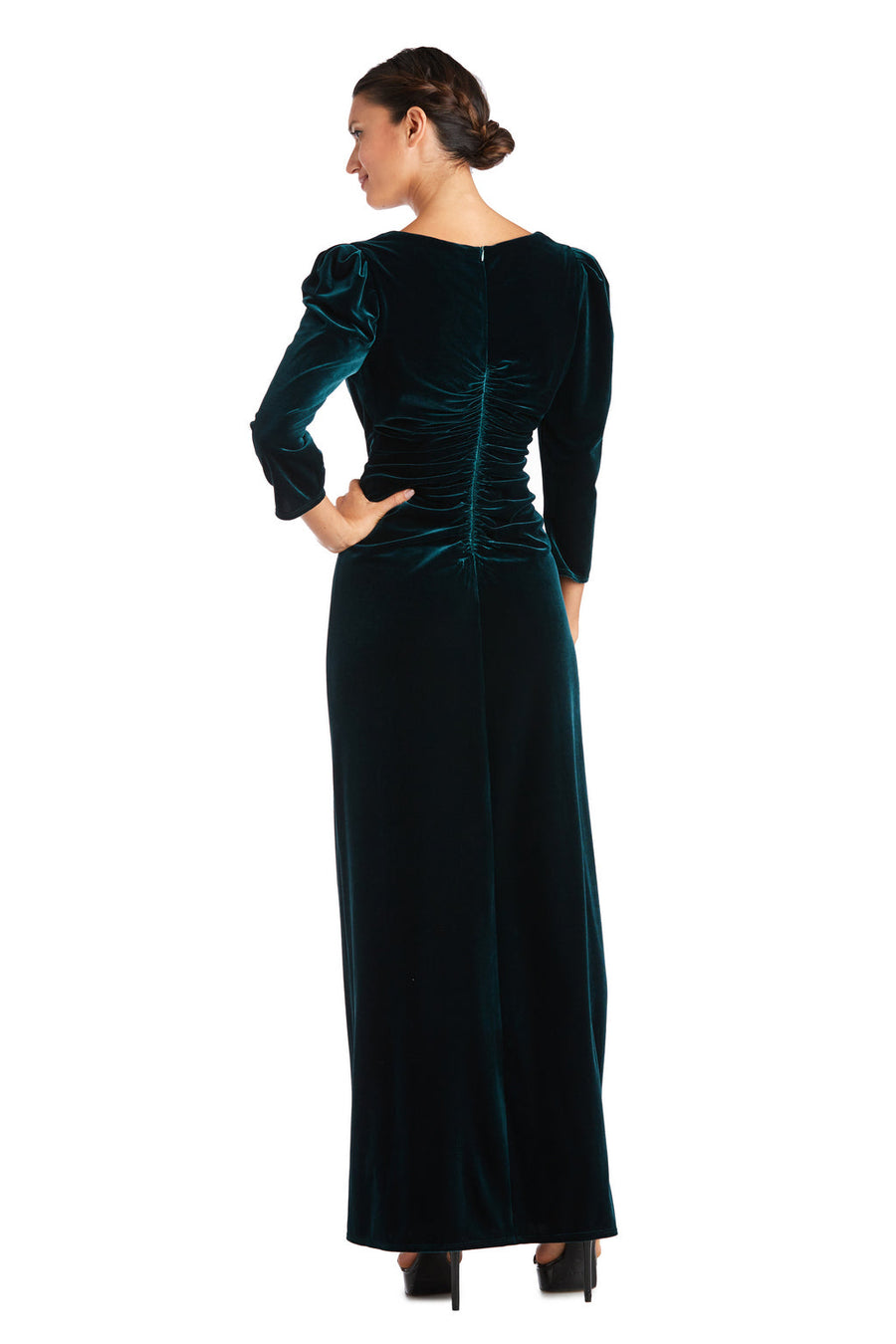 Formal Dresses Long Side Brooch Formal Evening Dress Hunter