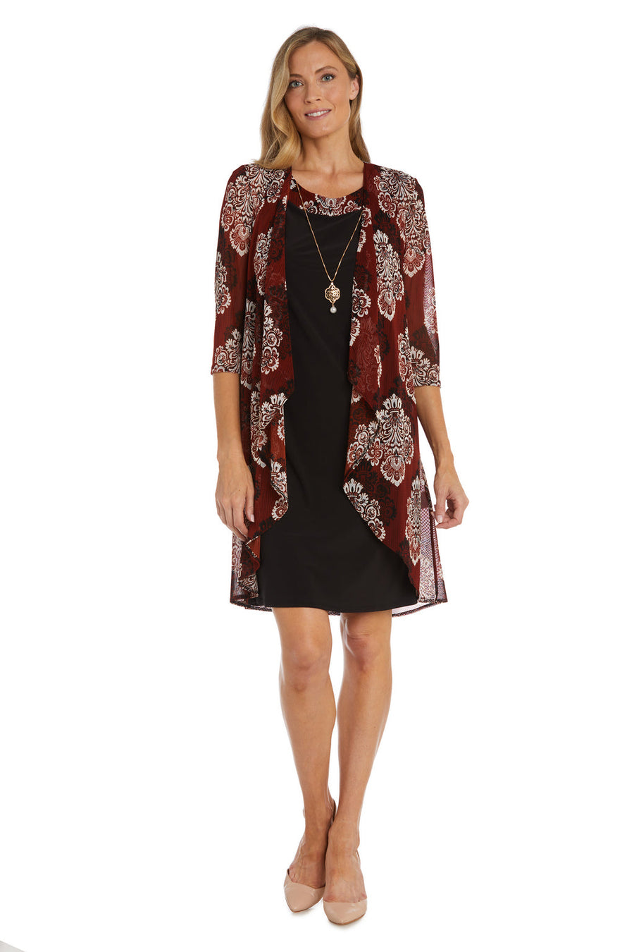 Mother of the Bride Dresses Short Printed Jacket Mother of the Bride Jacket Dress Spice