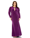 Plus Size Dresses Plus Size Long Sleeve Formal Dress Plum