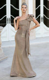 Prom Dresses Mermaid Prom Long Ruffle Formal Evening Dress Gold
