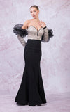 Prom Dresses Long Prom Formal Lace Dress Black Gold