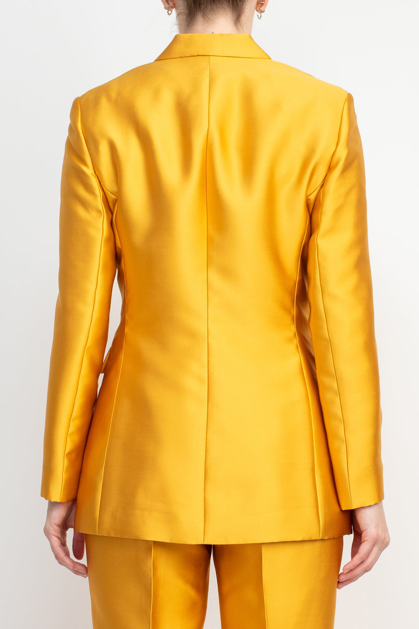Pant Suit Long Formal Two Piece Pant Suit Mustard