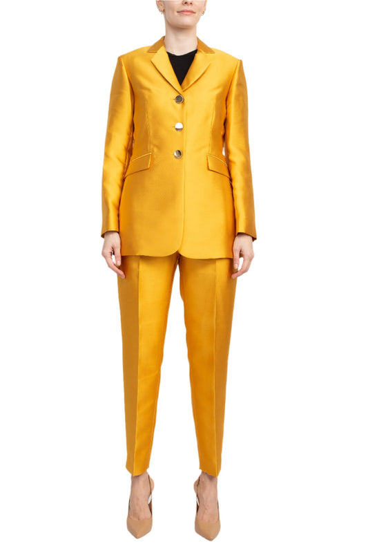 Pant Suit Long Formal Two Piece Pant Suit Mustard