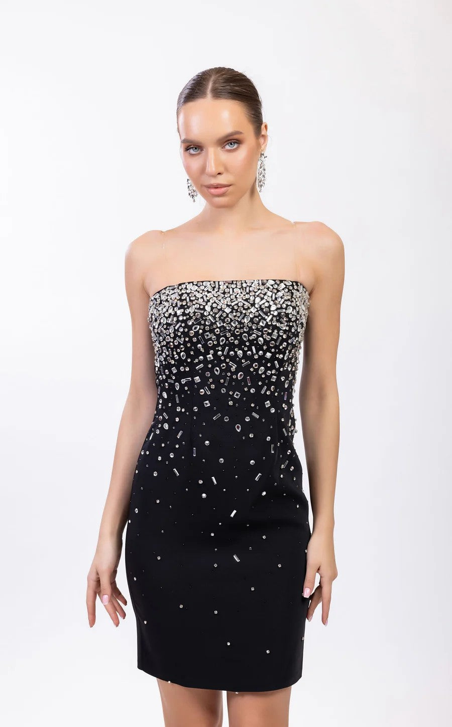 Cocktail Dresses Fitted Short Homecoming Cocktail Dress Black